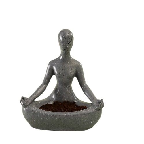 Polyresin Yoga Lady Planter Decorative Statue