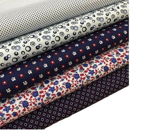 Bright Shine Skin Friendly Shrink Resistant Printed Cotton Shirting Fabric