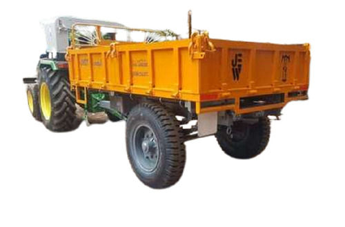 Large Storage Capacity Heavy-Duty Metal Body Tractor Trolleys With 4 Wheel