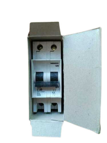 White Siemens Two Pole Miniature Circuit Breaker - Mcb