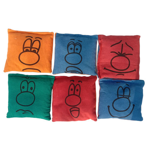 Drill Cotton Fabric Emoji Printed Bean Bags