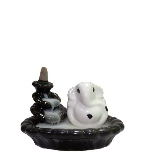 White And Black Ganesha Back Flow Smoke Fountain 