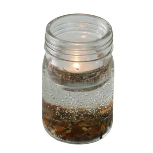Glass Container Gel Wax Candle - Color: Transparent