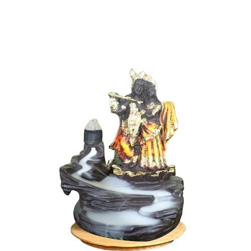 Radha Krishna Smoke Fountain Size: 3.5 X 5 Inch