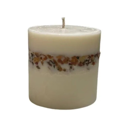 Stone Pillar Candle For Decoration - Color: White