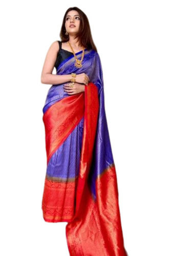 Multi Color Plain Pattern Lightweight Ladies Sarees