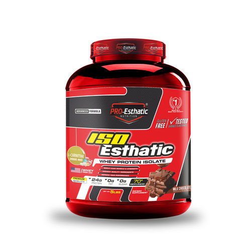 Pro-Esthatic Nutrition Iso Esthatic व्हे प्रोटीन आइसोलेट 5Lbs मिल्क चॉकलेट डोज़ फॉर्म: पाउडर