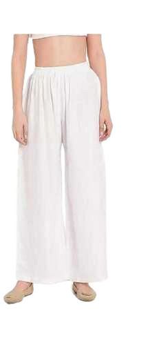 Skin Friendly Regular Fit Ladies Casual Wear Plain Palazzo Pants 