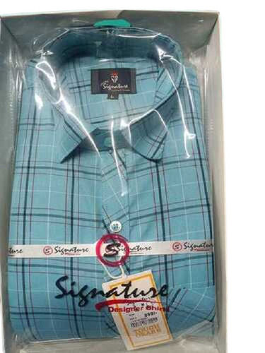 Casual Wear Relaxed Fit Full Sleeve Breathable Cotton Mens Check Shirts Size: Customized