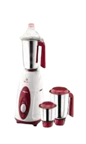 Table Mounted Lightweight Semi-Automatic Electrical Mixer Grinder - High-Efficiency, Corrosion & Rust Resistant, 2 Jar Capacity, Easy to Operate in White & Maroon