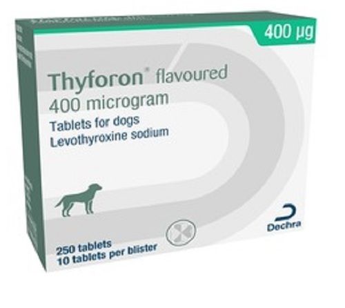 Thyforon Flavoured Tablets 400mcg for Dogs