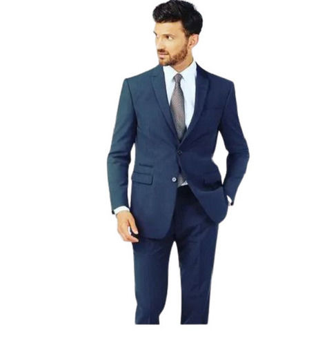 Long Sleeve Regular Fit Notched Lapel Plain Readymade Mens Formal Suits