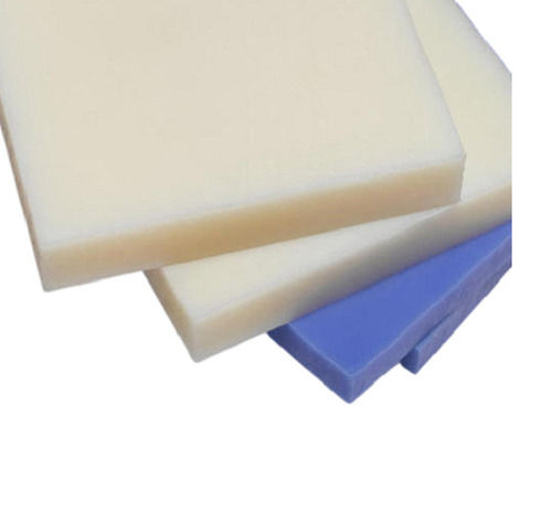 Rectangular Lightweight High Strength White And Purple Nylon Sheet For Industrial