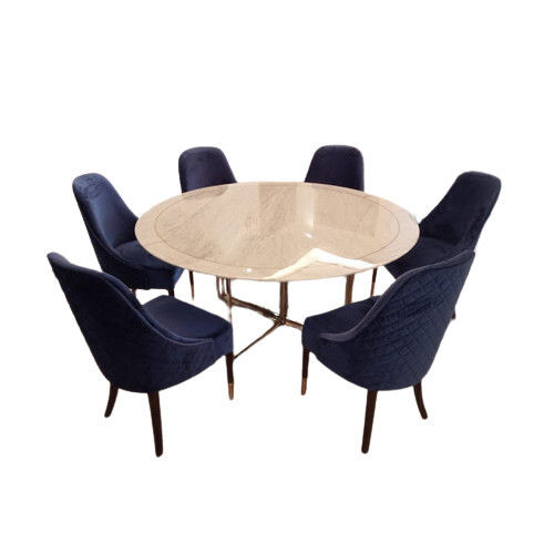 6 Seater Marble Round Dining Table