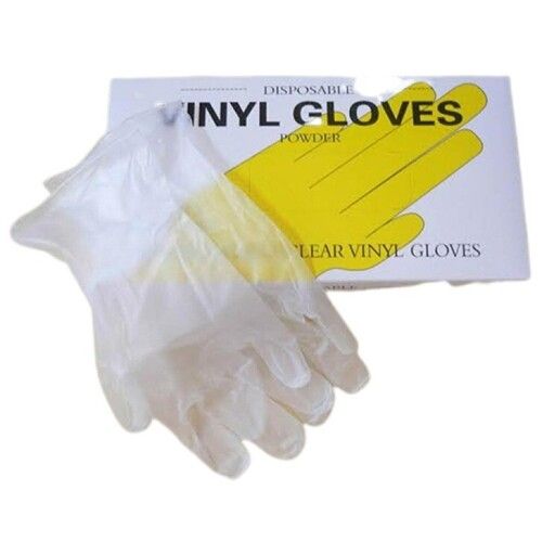 White Disposable Vinyl Gloves