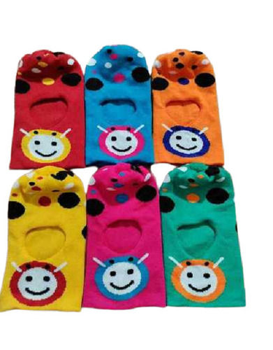 Free Size Lightweight Washable Printed Woolen Winter Wear Caps For Kids 