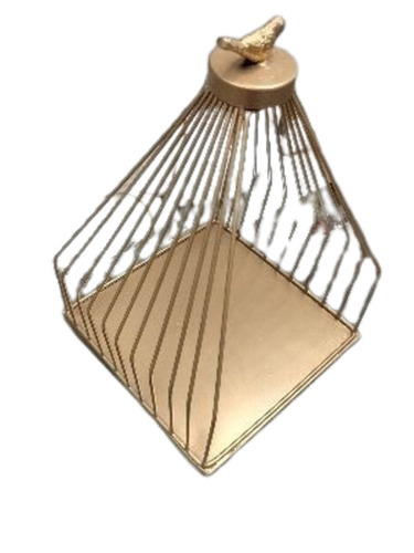 Gift Hampers - Metal Triangle Basket, 14.8 Inch, Bright Gold | Hand Made Gift Hamper for Birthdays, Festive Occasions, Lovers