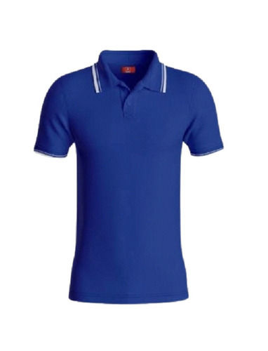 Casual Wear Regular Fit Short Sleeve Plain Polo Neck Mens T-Shirts