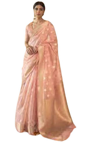 Casual Wear Shrink Resistant Printed Chanderi Silk Traditional Sarees For Ladies