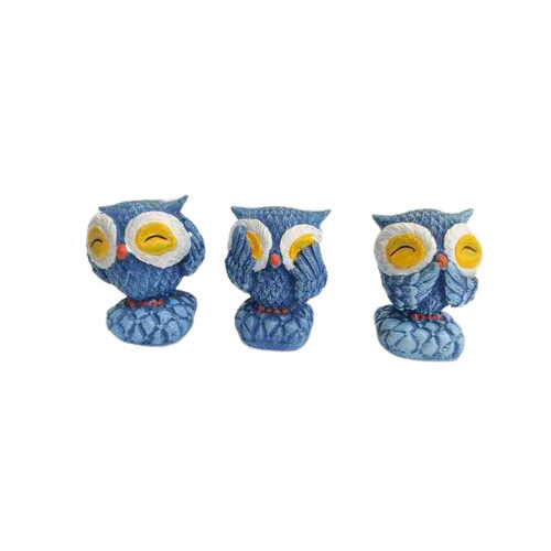 3 Inch Size Wooden Owl Showpiece