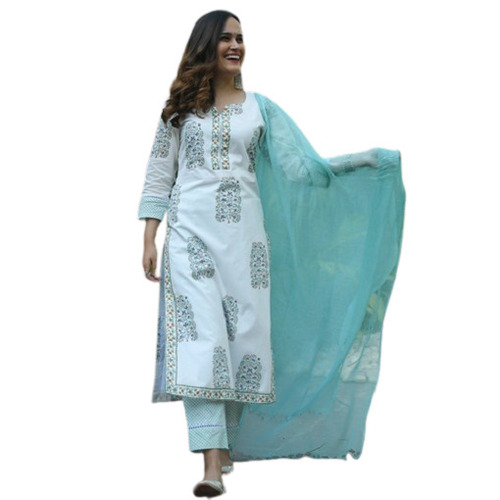Long Printed Kurti - Regular Fit, 3/4th Sleeve Design | Quick Dry, Anti-Wrinkle, Easy Care