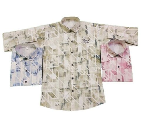 Full Sleeves Lycra Print Kids Shirts Chest Size: All Available