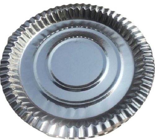 Kraft Material Disposable Silver Paper Plates