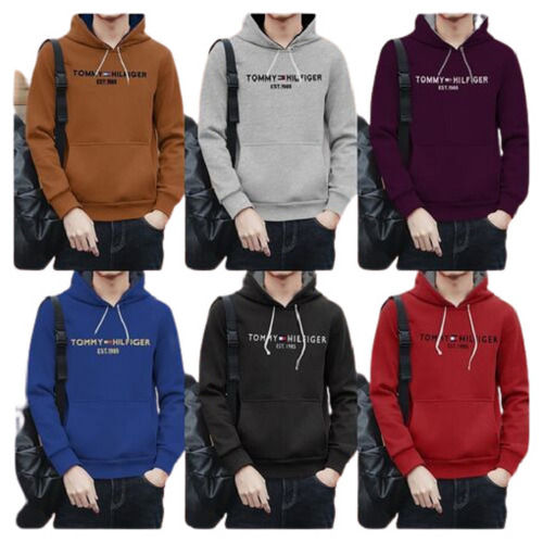 Breathable Winter Wear Regular Fit Long Sleeves Printed Hoodies For Mens