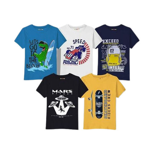 Mens Printed O Neck Cotton T Shirts