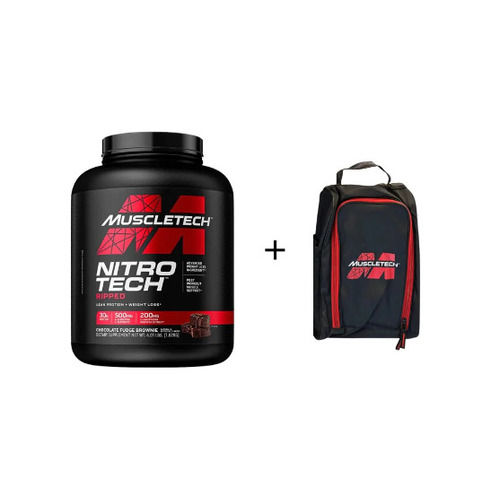 Muscletech Nitro Tech Ripped Whey Protein Powder 1.8kg With Gym Bag Free