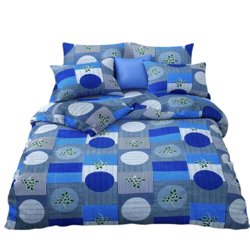 Multi-color Printed Double Bedsheets With 2 Pillow Covers