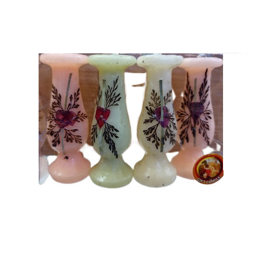 Available In Different Colors Round Pillar Perfumed Candle (Pack Of 4 )