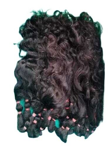 Black Color Raw Human Hair Used By: Girls