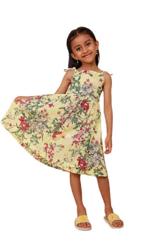 Breathable Skin-Friendly Regular Fit Short Sleeves Designer Girls Frocks