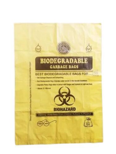 Biohazard Waste Collection Bag - Color: Yellow