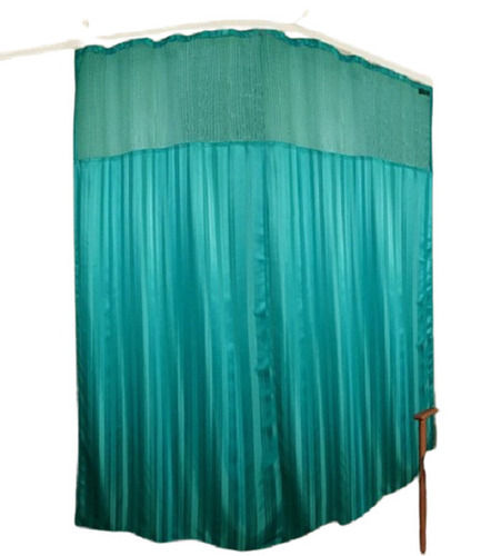 Eyelet Curtain - Cotton, Standard Size, Green | Soft, Breathable, Fade & Wrinkle Resistant, Anti-bacterial, Tear-resistant