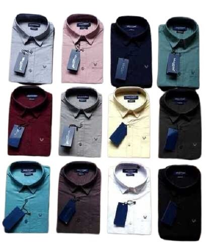 Mens Full Sleeves Plain Casual Wear Shirts