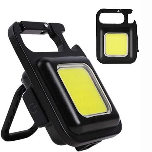 Metal COB RECHARGEABLE KEYCHAIN LED LIGHT TORCH