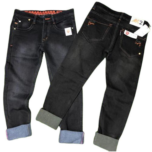 Mens Plain Black Regular Fit Stretchable Denim Jeans Age Group: >16 Years