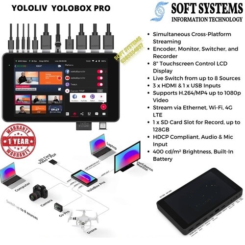 Black Multi-cam Live Streaming Video Switcher