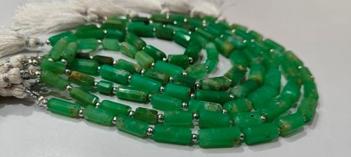 Green 22 To 26Mm Natural Chrysoprase Gemstone Beads Sold Per Strand 8 Inch Long