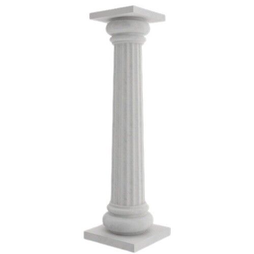 Indian White Color Marble Carved Pillar