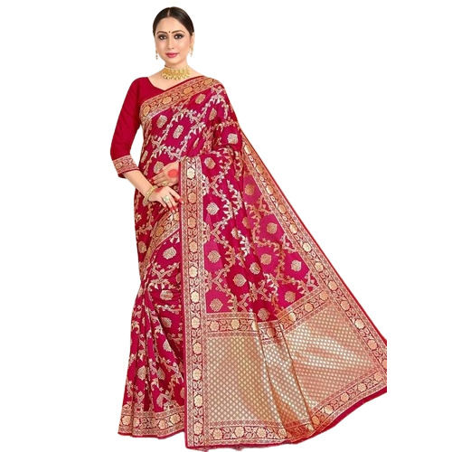 Designer Embroidered Silk Banarasi Sarees