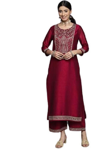 Round Neck Kurtis For Ladies