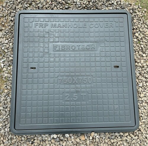 Fibrotech Frp Square Manhole Covers 750X750 2.5T Base Dimension: 750Mm