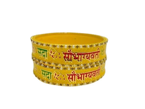 Fashion Borosil Glass Sticker Bangle