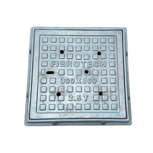 Fibrotech Frp Square Manhole Cover 300X300 2.5 Ton Weight: 5  Kilograms (Kg)