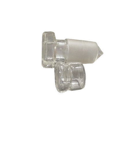 Laboratory Glassware Glass Hollow Stopper With Flat Base