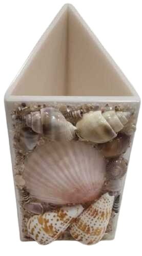 Handcrafted Seashell Pen Holder