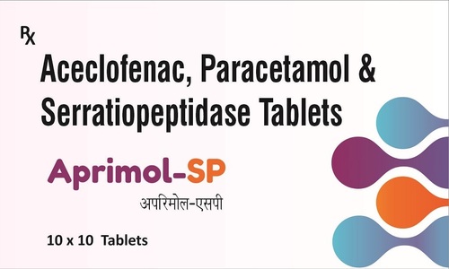 General Medicines Aceclofenac Paracetamol And Serratiopeptidase Tablets